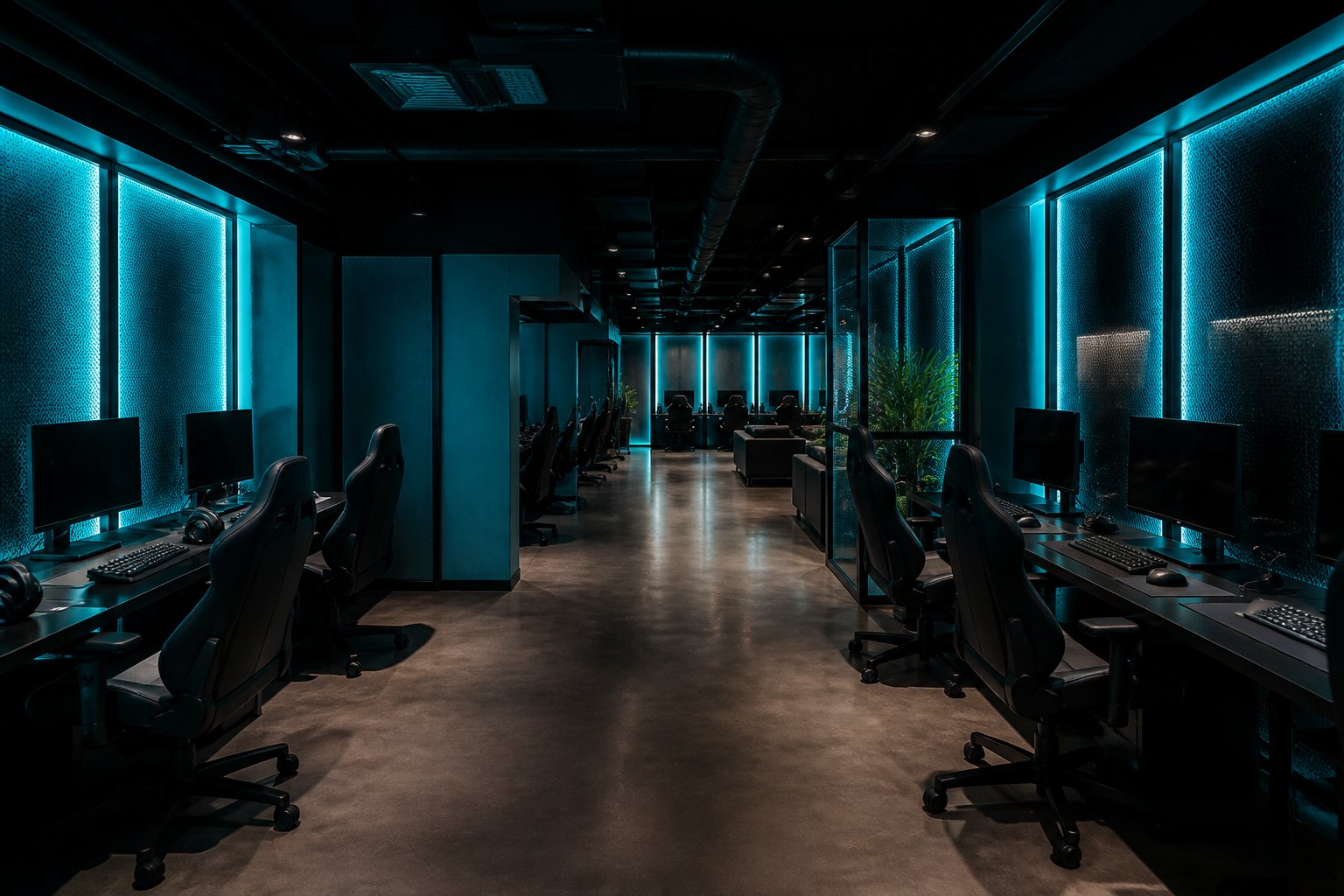 Interior of the UPLINK HUB gaming club